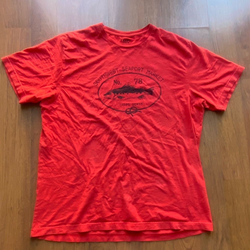 XL Chaps Denim Red T-Shirt